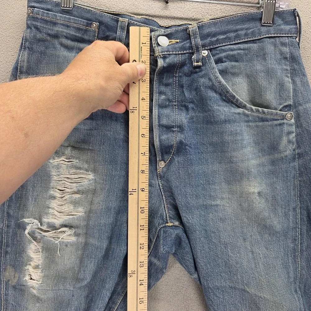 Vintage Levis Engineered Jeans Mens 30x30 Blue Buckle Back One Pocket Twisted